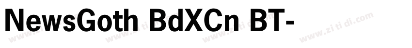 NewsGoth BdXCn BT字体转换